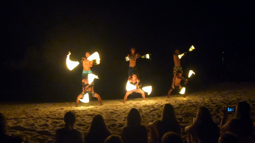 fire dancers